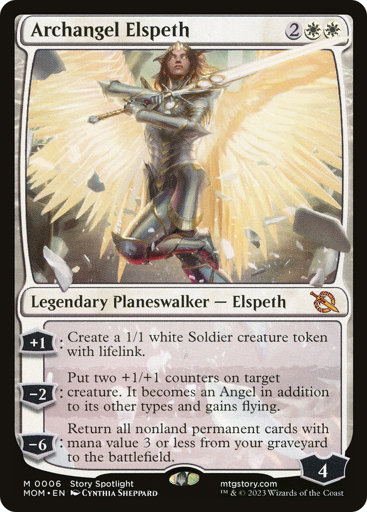 Image of Archangel Elspeth (MOM-006) - March of the Machine Foil