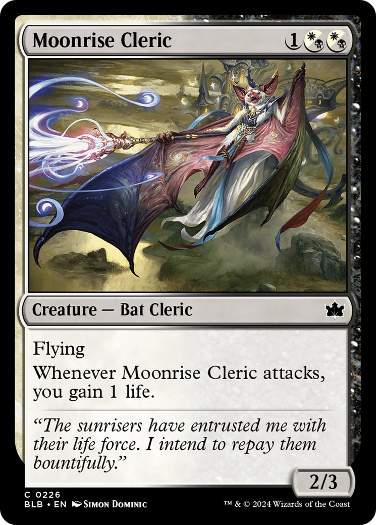 Image of Moonrise Cleric (BLB-226) - Bloomburrow