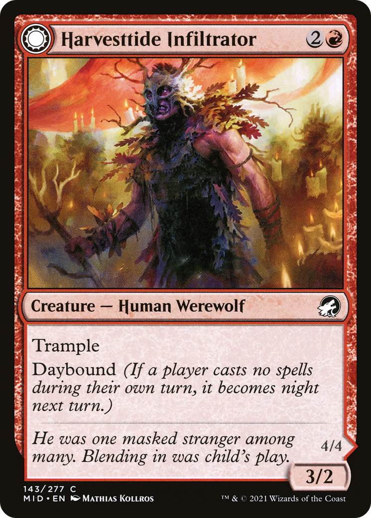 Image of Harvesttide Infiltrator (MID-143) - Innistrad: Midnight Hunt: (Double Faced Transform)