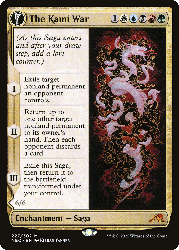 Image of The Kami War (NEO-227) - Kamigawa: Neon Dynasty: (fandfc, enchantment) Foil