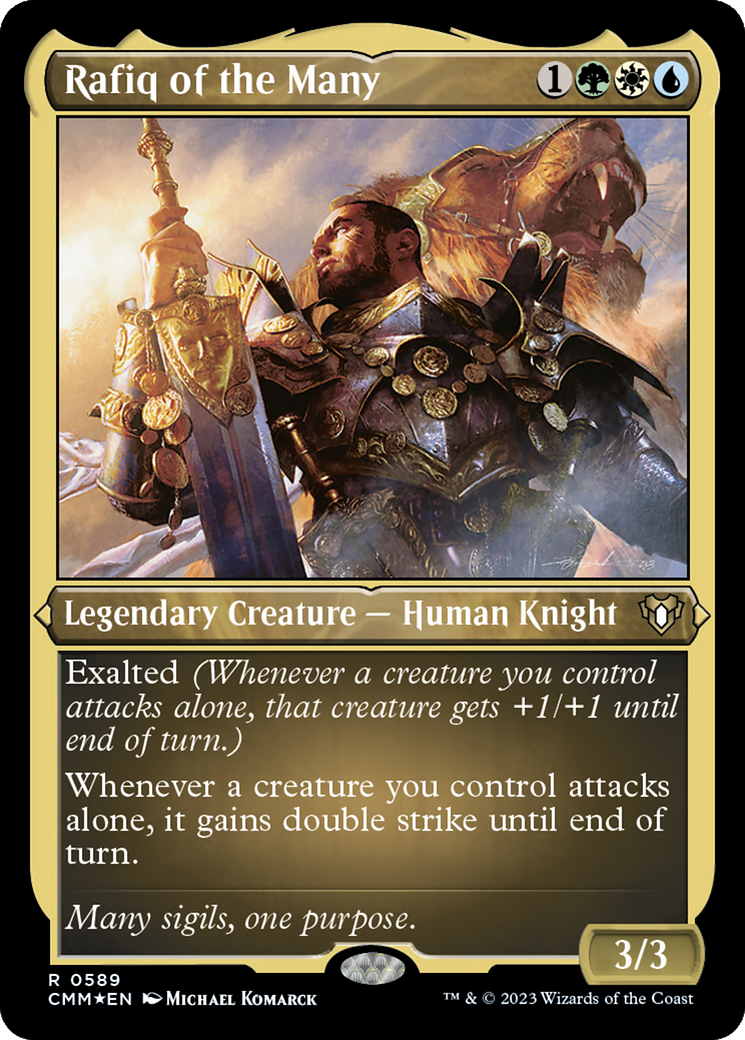 Image of Rafiq of the Many (CMM-589) - Commander Masters Etched Foil
