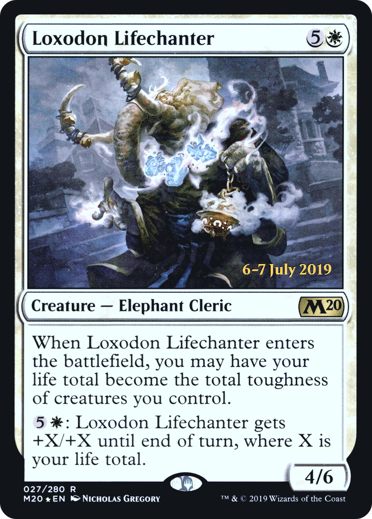 Image of Loxodon Lifechanter (PRE-027) - Core Set 2020 Promos Foil