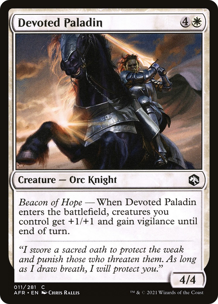 Image of Devoted Paladin (AFR-011) - Adventures in the Forgotten Realms Foil