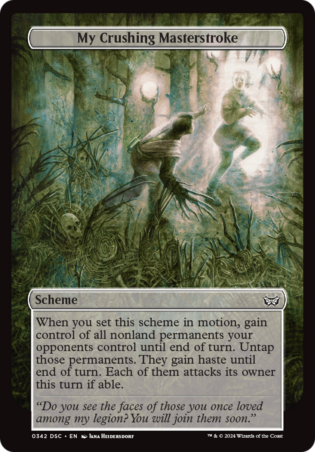 Image of My Crushing Masterstroke (Full Art) (A:DSC-342) - Duskmourn: House of Horror Commander