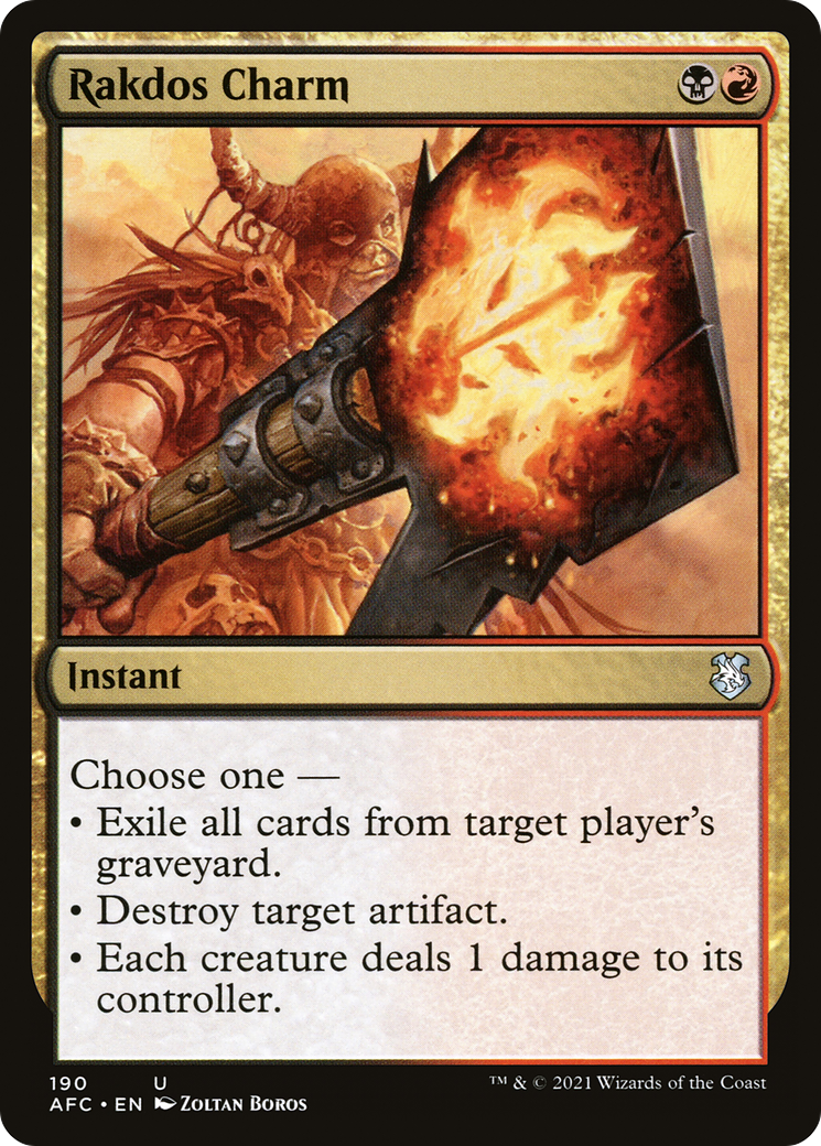 Image of Rakdos Charm (AFC-190) - Forgotten Realms Commander