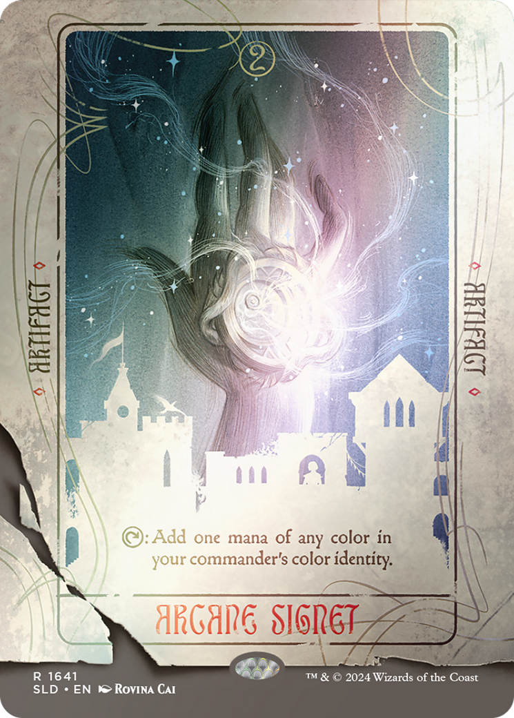 Image of Arcane Signet (1641) (Rainbow Foil) (SLD-1641) - Secret Lair Drop (Borderless) Foil