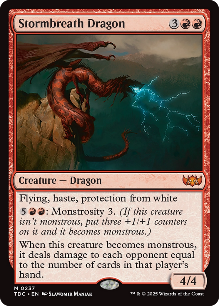 Image of Stormbreath Dragon (TDC-237) - Commander: Tarkir: Dragonstorm