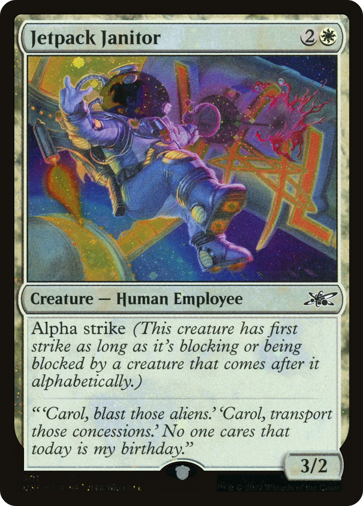 Image of Jetpack Janitor (Galaxy Foil) (UNF-301) - Unfinity Foil
