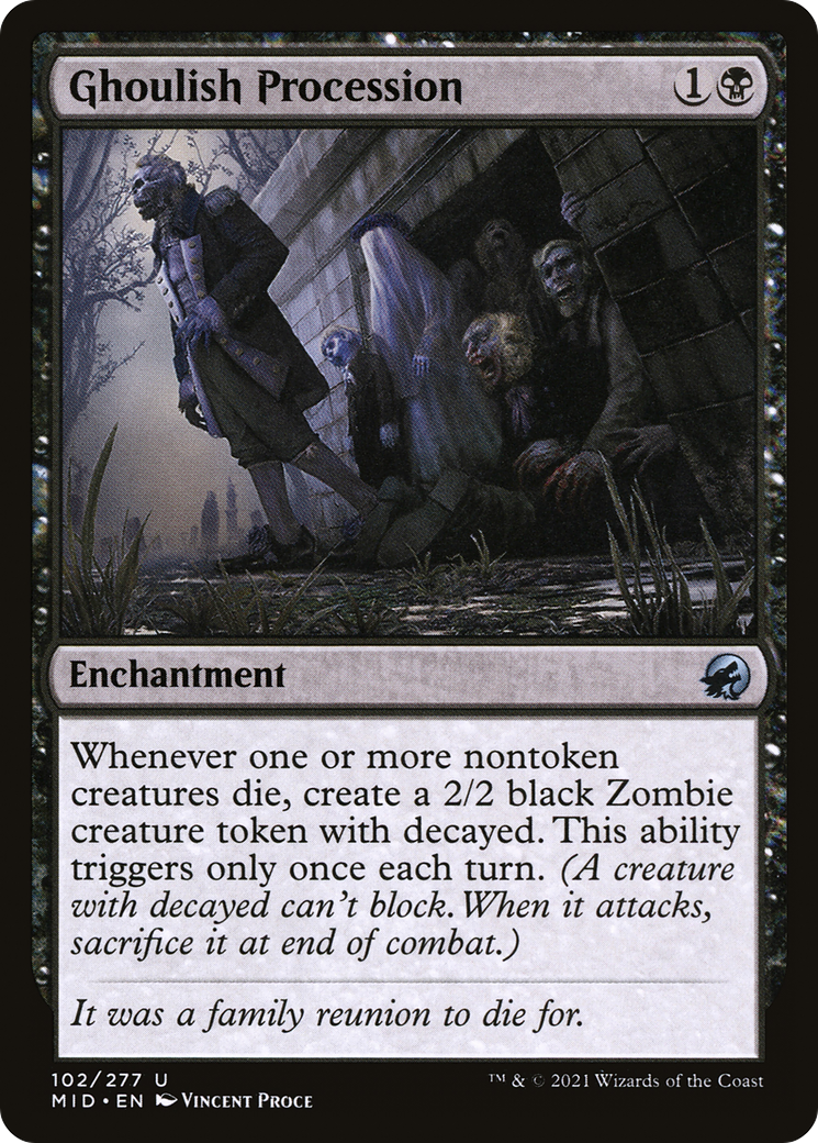 Image of Ghoulish Procession (MID-102) - Innistrad: Midnight Hunt