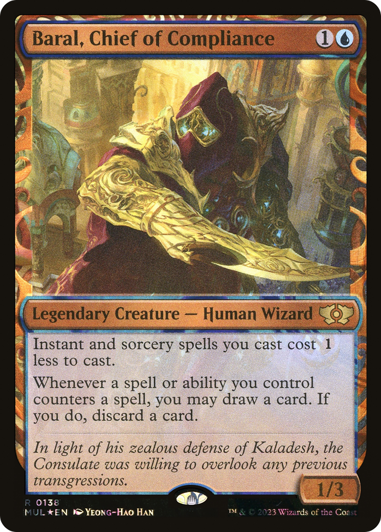 Image of Baral, Chief of Compliance (Halo Foil) (MUL-138) - Multiverse Legends: (Showcase) Foil