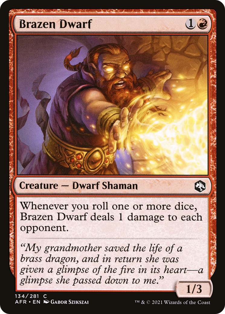 Image of Brazen Dwarf (AFR-134) - Adventures in the Forgotten Realms Foil