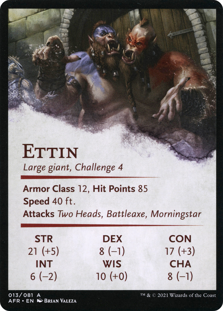 Image of Power of Persuasion // Ettin (AAFR-013) - Adventures in the Forgotten Realms Art Series (Borderless) Foil