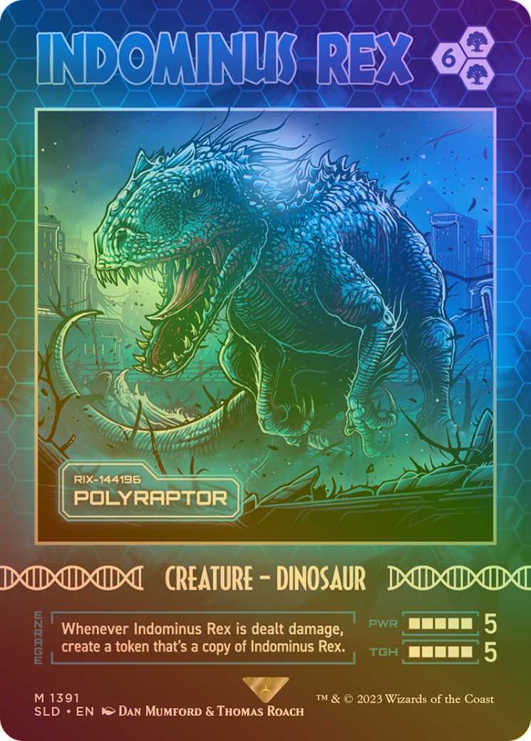 Image of Indominus Rex - Polyraptor (Rainbow Foil) (SLD-1391) - Secret Lair Drop / Indominus Rex (Borderless) Foil