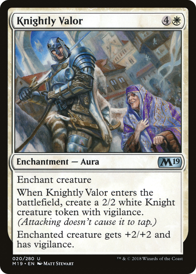 Image of Knightly Valor (M19-020) - Core Set 2019