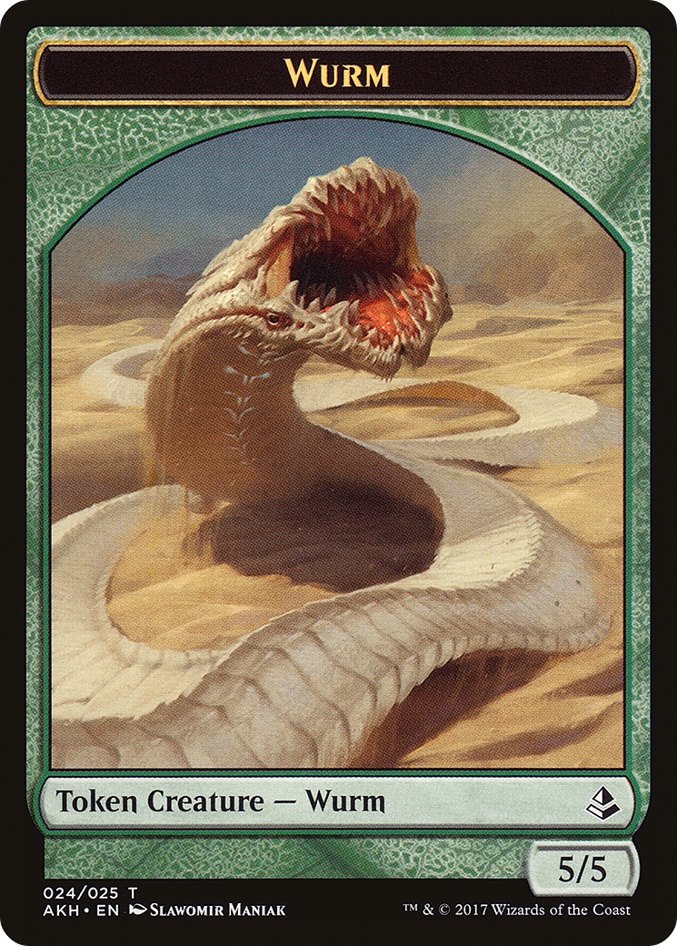 Image of Wurm Token (AKH-024) - Amonkhet Tokens