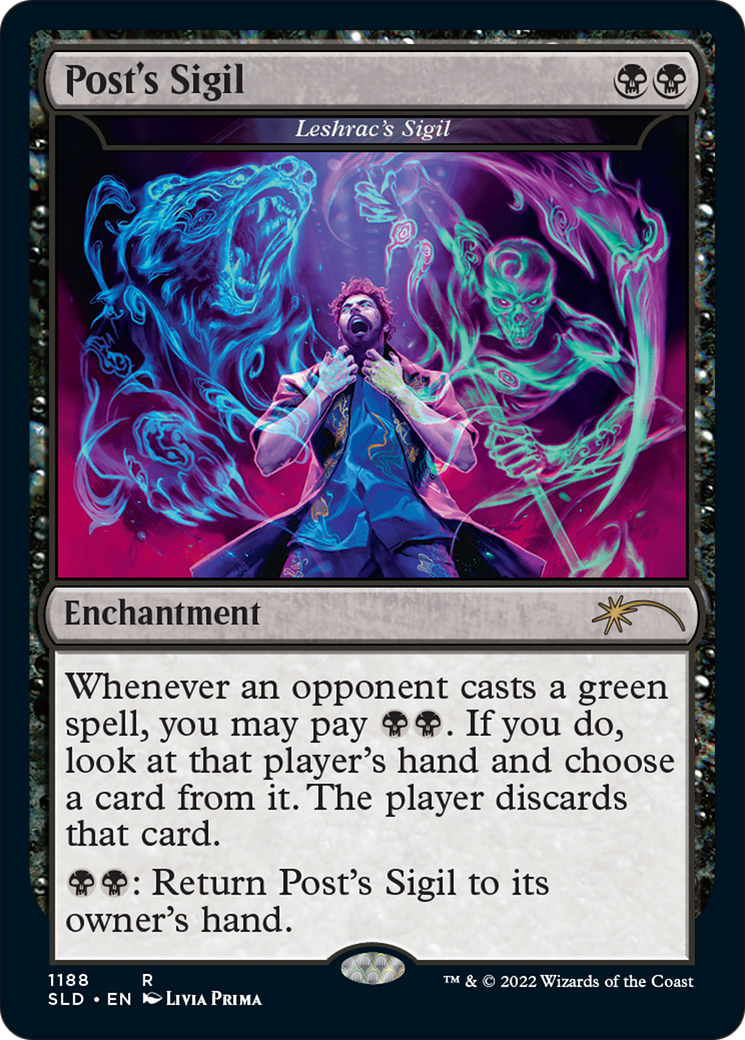 Image of Post's Sigil - Leshrac's Sigil (Post Malone) (SLD-1188) - Secret Lair Drop / Post's Sigil Foil