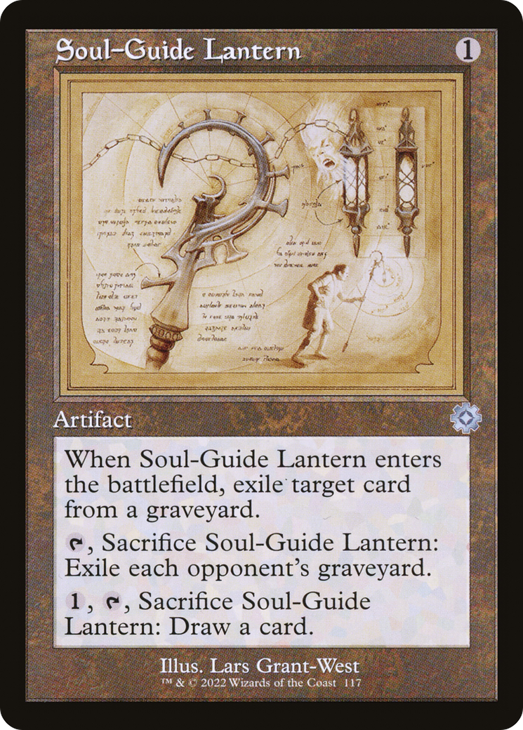 Image of Soul-Guide Lantern (Schematic) (BRR-117) - The Brothers' War Retro Artifacts Foil