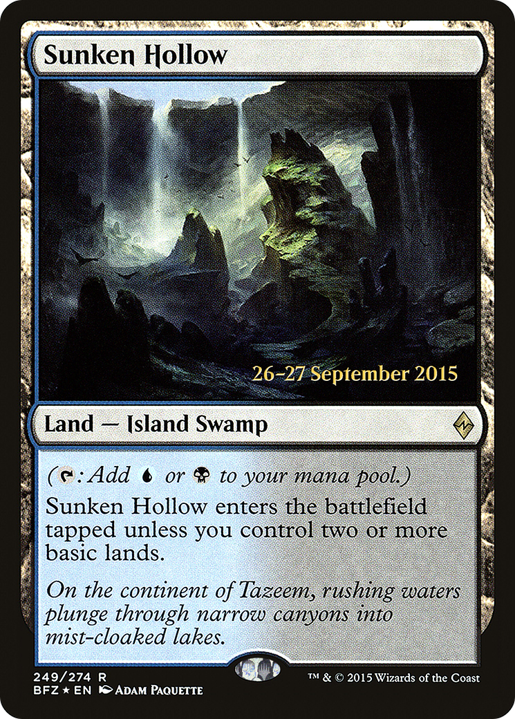 Image of Sunken Hollow (PRE-249) - Battle for Zendikar Promos Foil