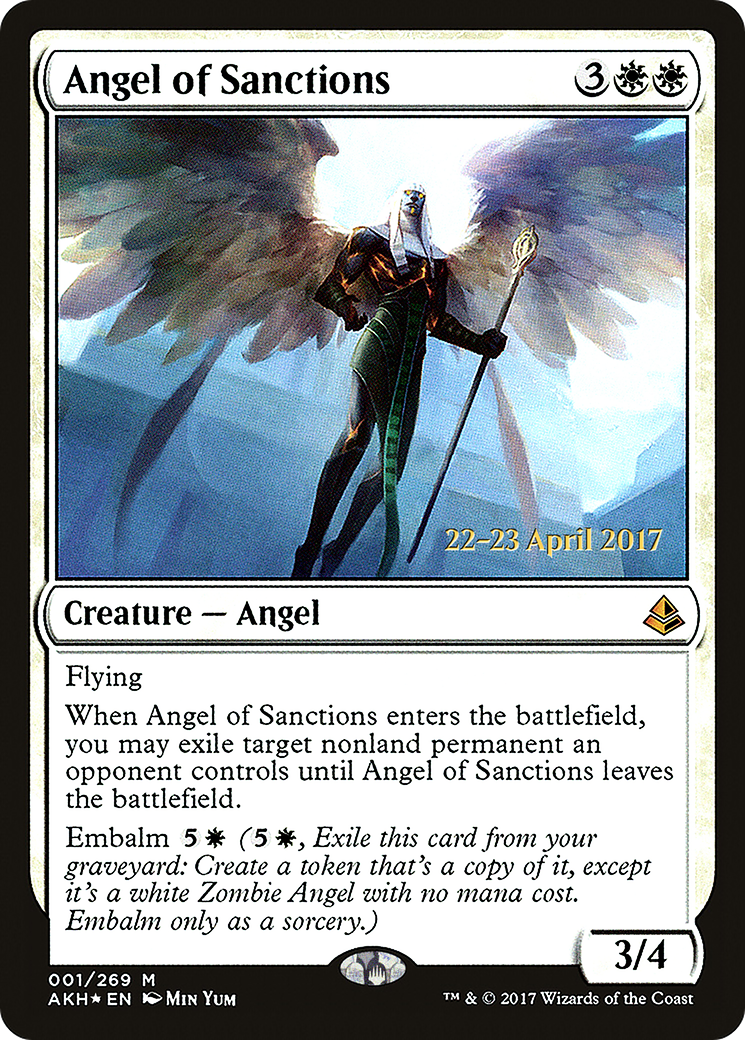 Image of Angel of Sanctions (PRE-001) - Amonkhet Promos Foil