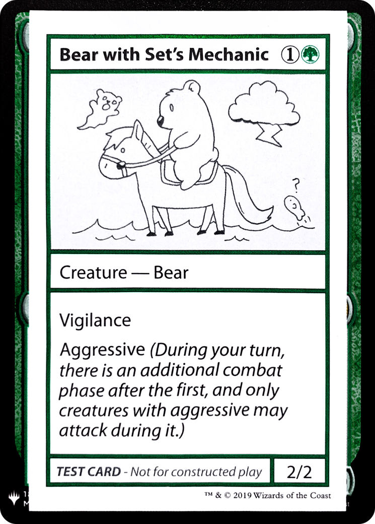 Image of Bear with Set's Mechanic (CMB1-) - Mystery Booster Playtest Cards 2019