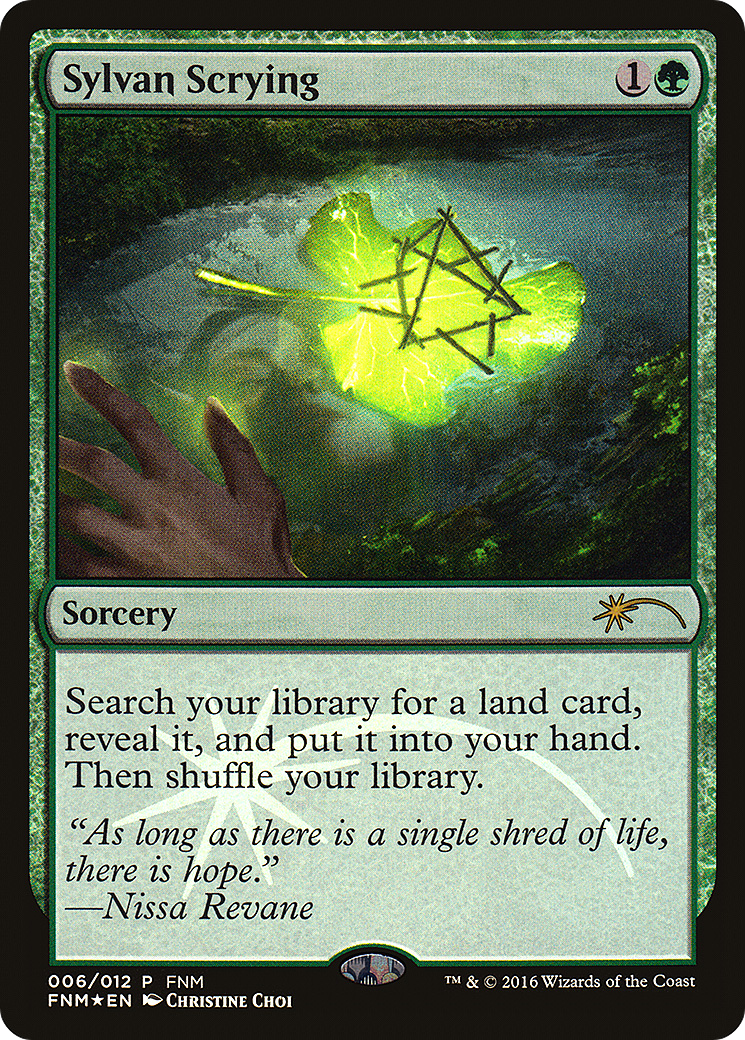 Image of Sylvan Scrying (FNM-006) - Friday Night Magic 2016 Foil