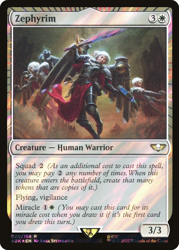 Image of Zephyrim (Surge Foil) (40K-020) - Warhammer 40,000 Commander: (miracle) Foil