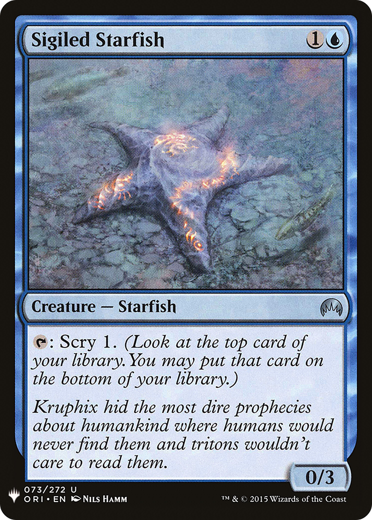 Image of Sigiled Starfish (LIST-073) - The List