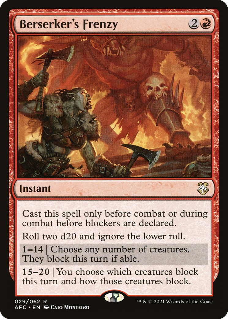 Image of Berserker's Frenzy (AFC-029) - Forgotten Realms Commander