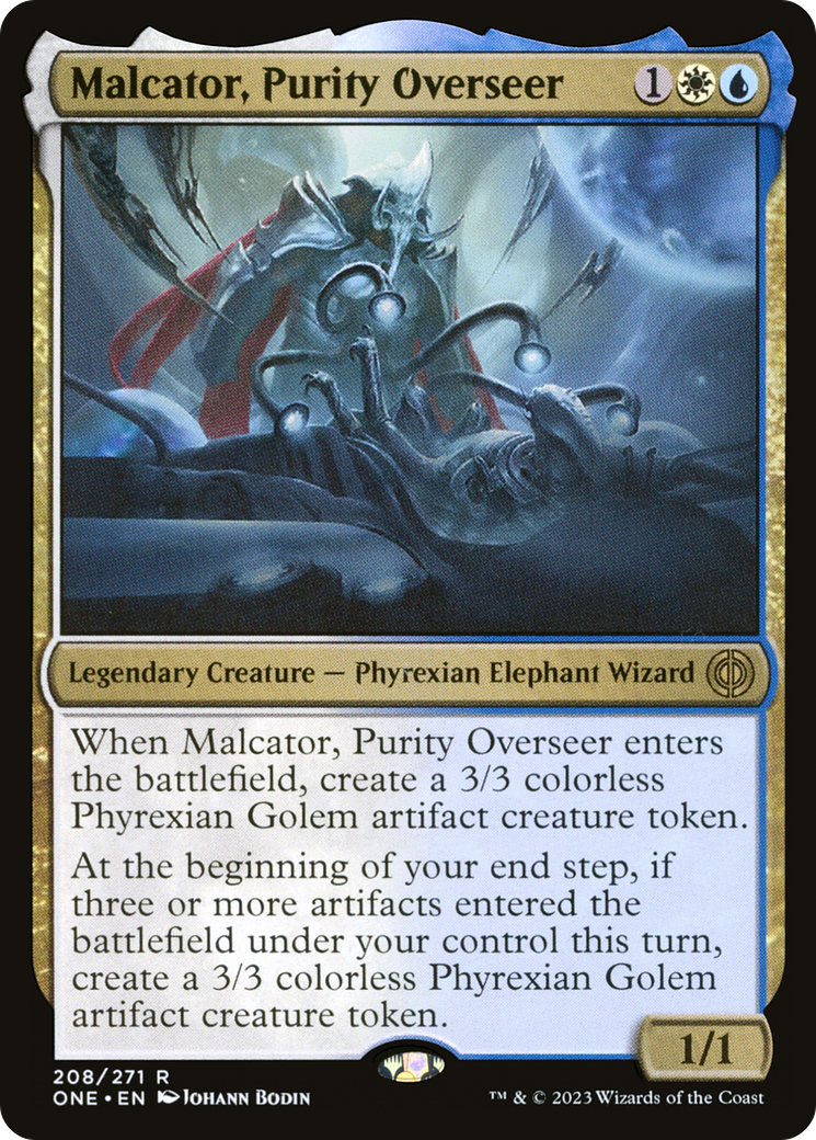 Image of Malcator, Purity Overseer (ONE-208) - Phyrexia: All Will Be One Foil