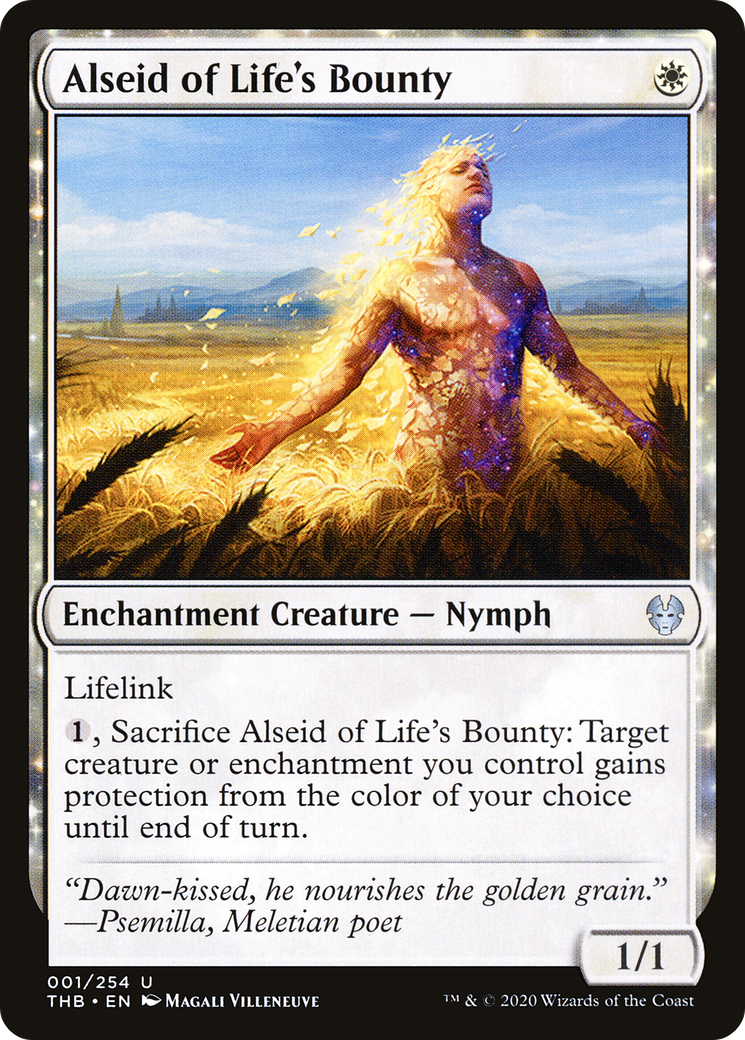 Image of Alseid of Life's Bounty (THB-001) - Theros Beyond Death: (enchantment) Foil