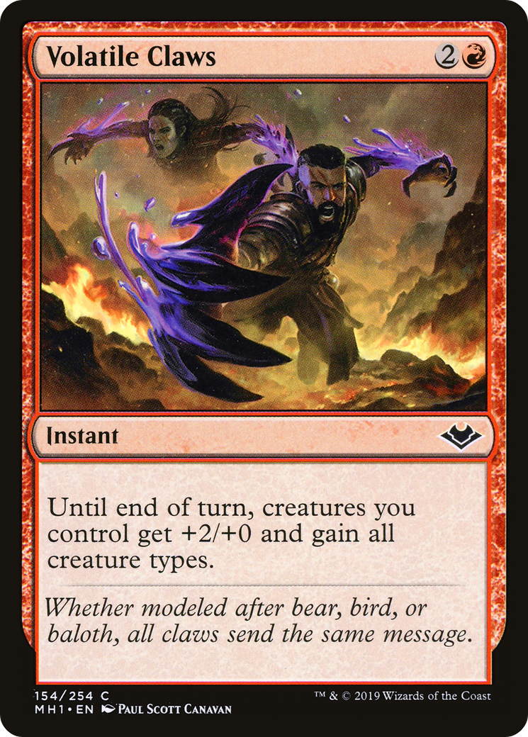Image of Volatile Claws (MH1-154) - Modern Horizons Foil
