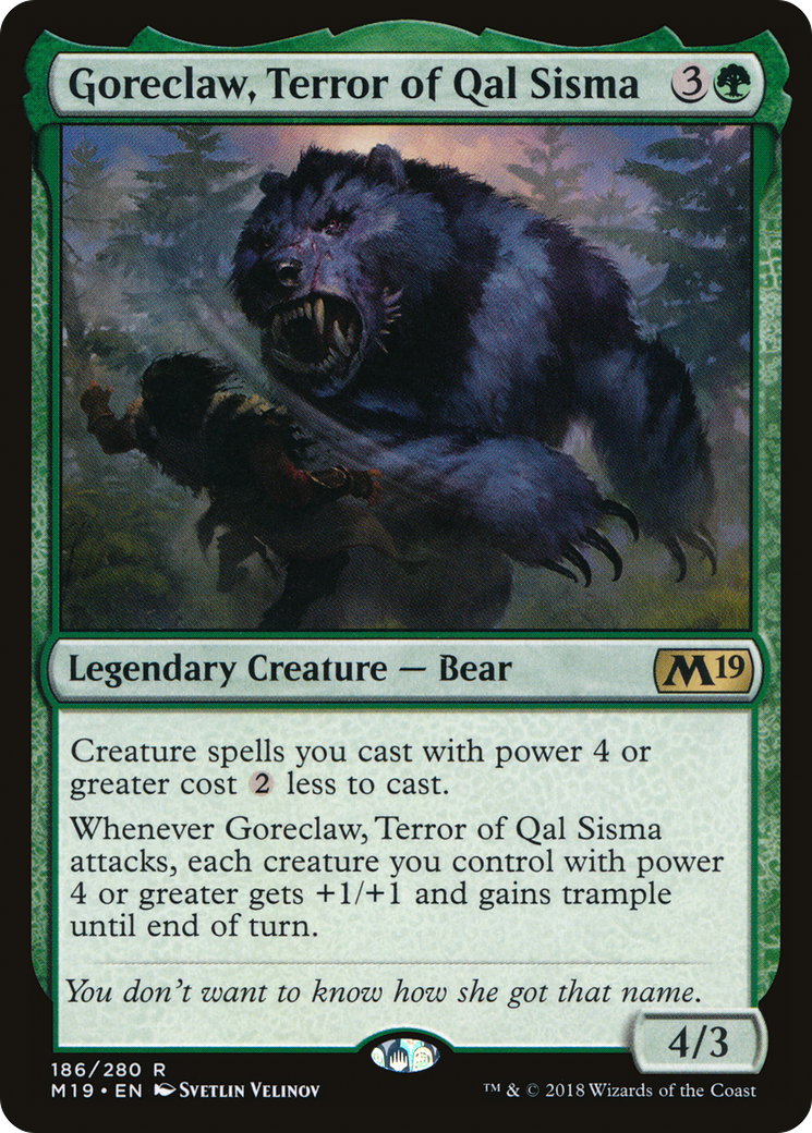 Image of Goreclaw, Terror of Qal Sisma (M19-186) - Core Set 2019