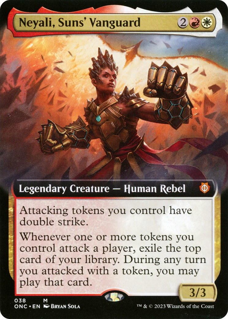 Image of Neyali, Suns' Vanguard (Extended Art) (ONC-038) - Phyrexia: All Will Be One Commander: (Extended Art)