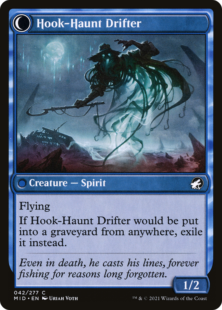 Image of Baithook Angler (MID-042) - Innistrad: Midnight Hunt: (Double Faced Transform) Foil