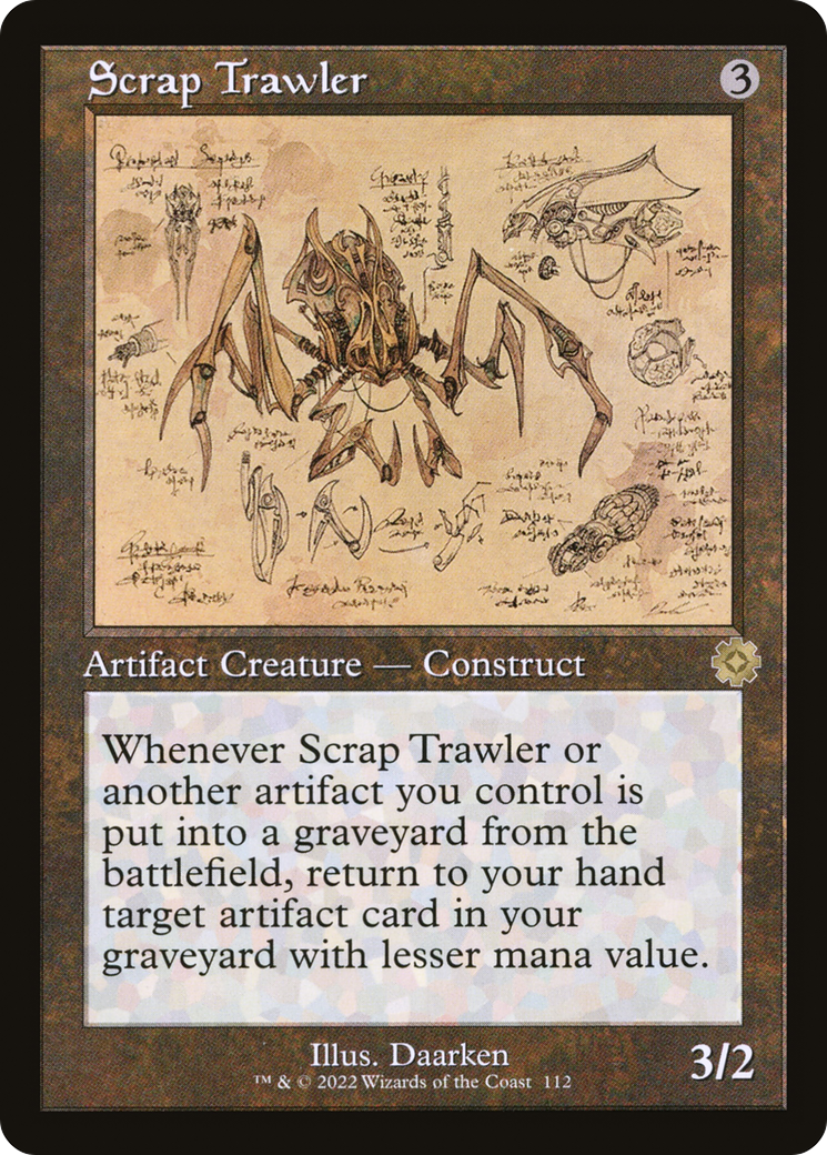 Image of Scrap Trawler (Schematic) (BRR-112) - The Brothers' War Retro Artifacts Foil