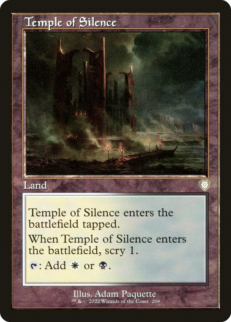 Image of Temple of Silence (Retro Frame) (BRC-209) - The Brothers' War Commander