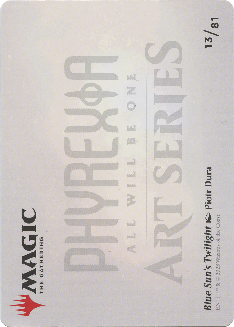 Image of Blue Sun's Twilight // Blue Sun's Twilight (AONE-013) - Phyrexia: All Will Be One Art Series (Borderless) Foil