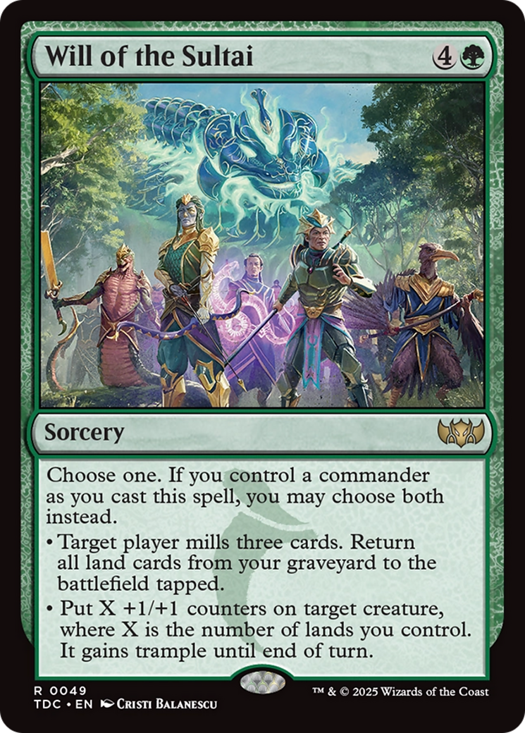 Image of Will of the Sultai (TDC-049) - Commander: Tarkir: Dragonstorm
