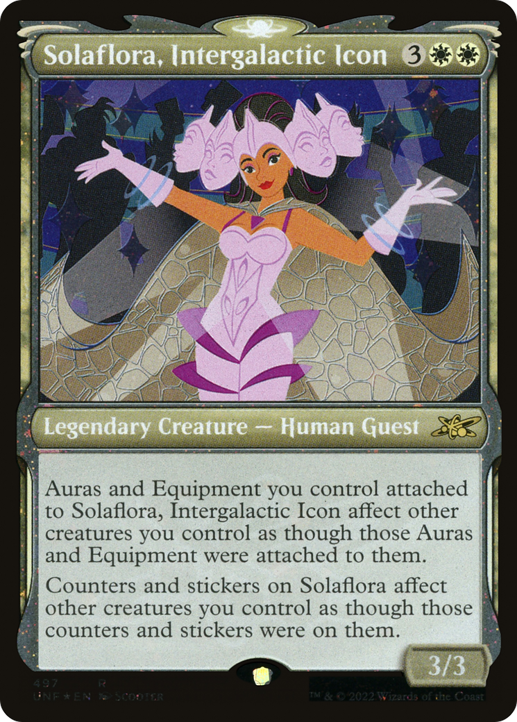 Image of Solaflora, Intergalactic Icon (Showcase) (Galaxy Foil) (UNF-497) - Unfinity: (Showcase) Foil