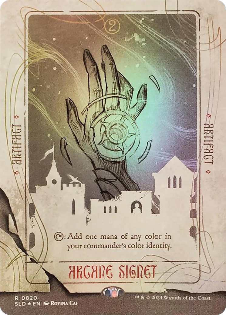 Image of Arcane Signet (0820) (Rainbow Foil) (SLD-820) - Secret Lair Drop (Borderless) Foil