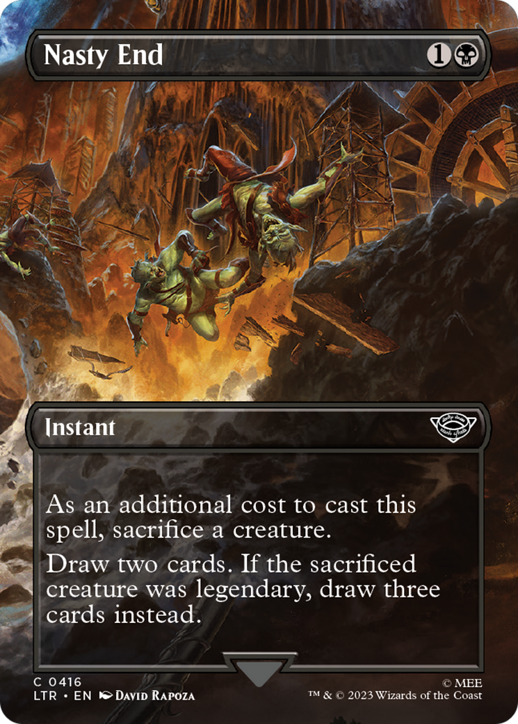 Image of Nasty End (Borderless) (LTR-416) - The Lord of the Rings: Tales of Middle-earth (Borderless) Foil