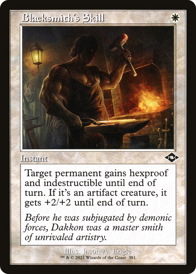 Image of Blacksmith's Skill (Retro Frame) (MH2-381) - Modern Horizons 2 Foil