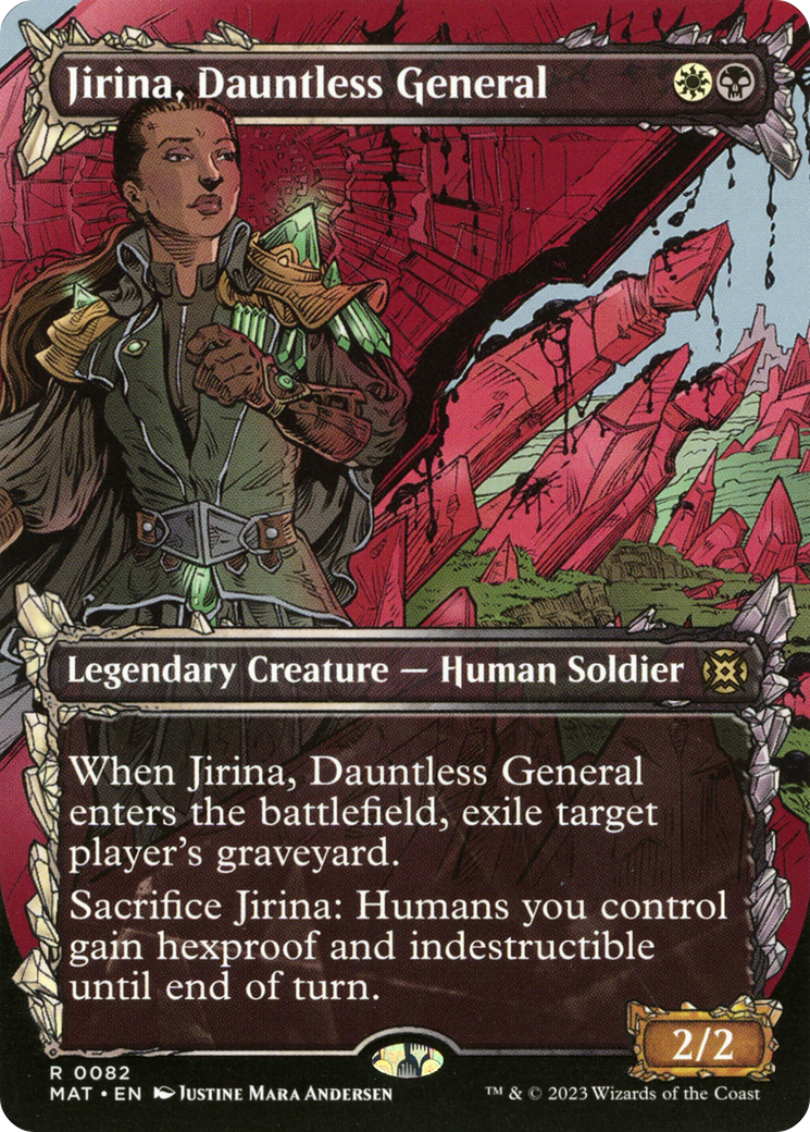 Image of Jirina, Dauntless General (Showcase) (MAT-082) - March of the Machine: The Aftermath: (Showcase) (Borderless)