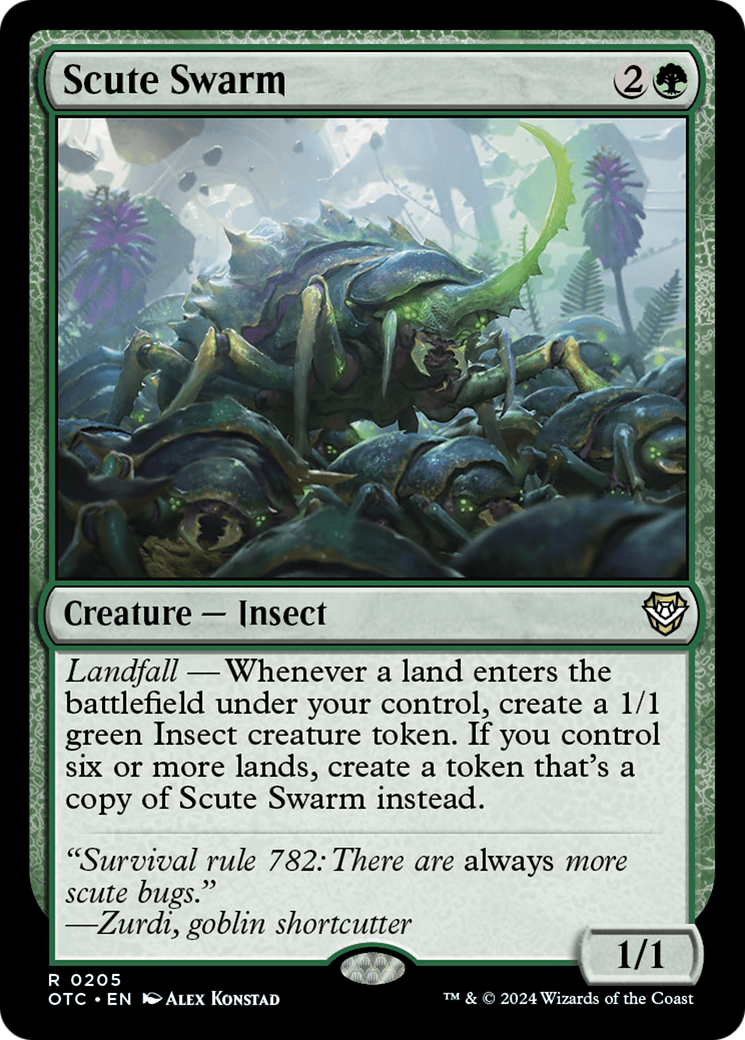 Image of Scute Swarm (OTC-205) - Outlaws of Thunder Junction Commander
