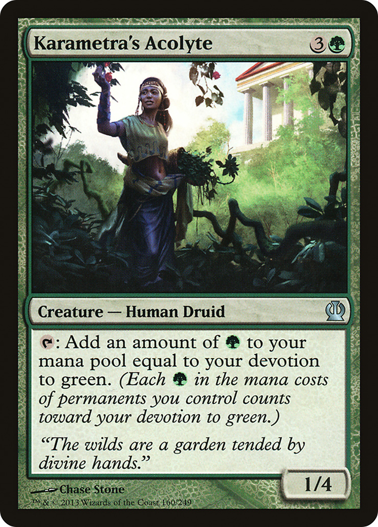 Image of Karametra's Acolyte (THS-160) - Theros Foil