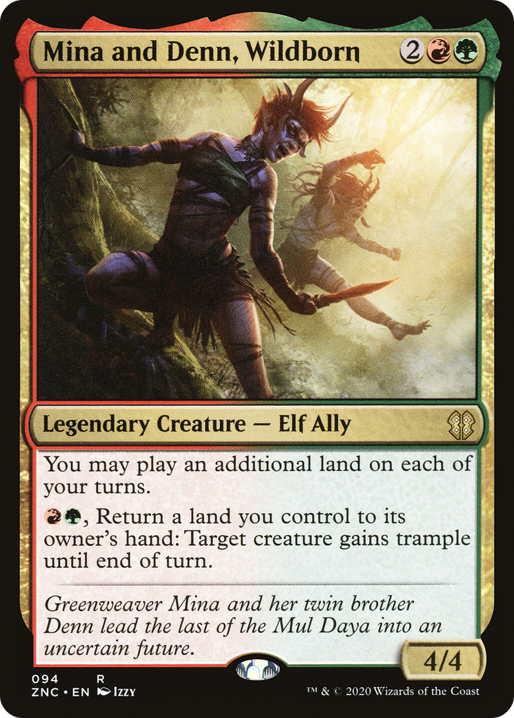 Image of Mina and Denn, Wildborn (ZNC-094) - Zendikar Rising Commander