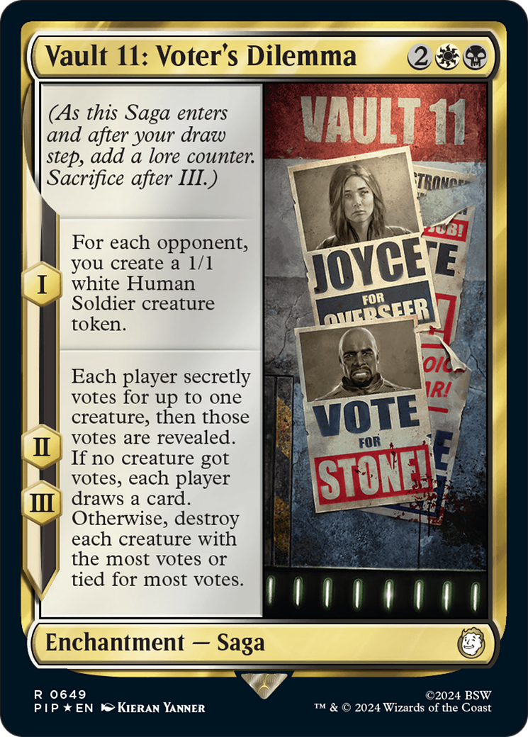 Image of Vault 11: Voter's Dilemma (Surge Foil) (PIP-649) - Fallout Foil