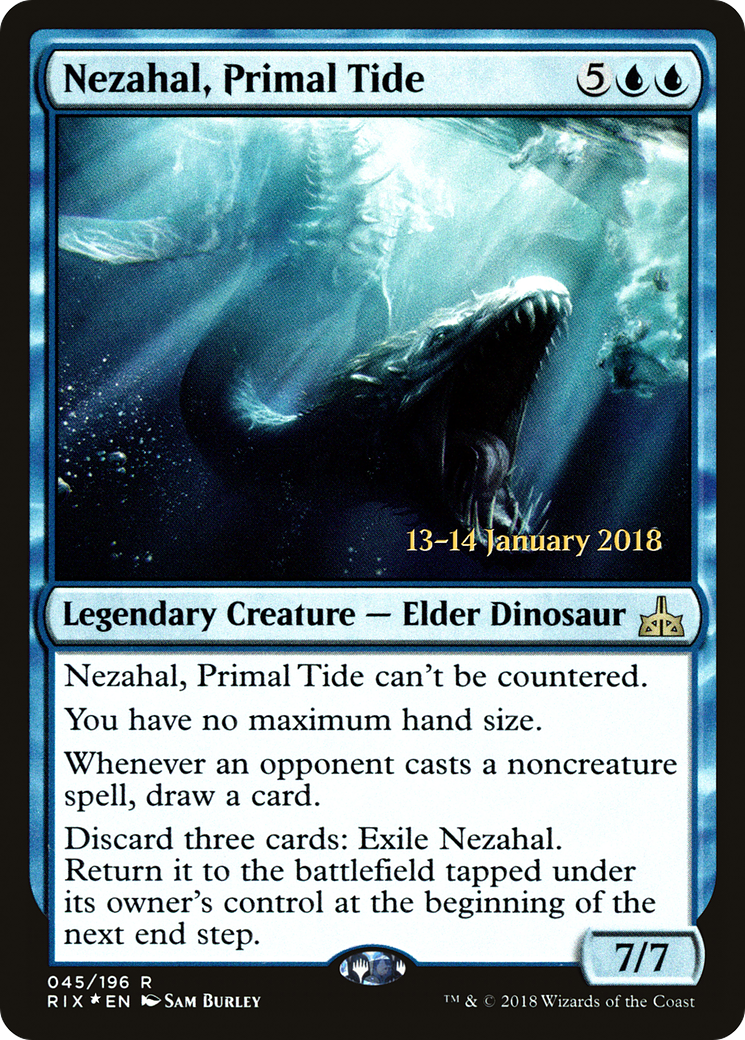Image of Nezahal, Primal Tide (PRE-045) - Rivals of Ixalan Promos Foil