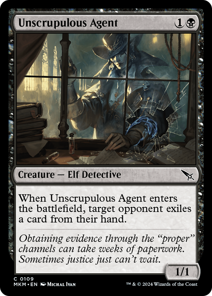 Image of Unscrupulous Agent (MKM-109) - Murders at Karlov Manor Foil