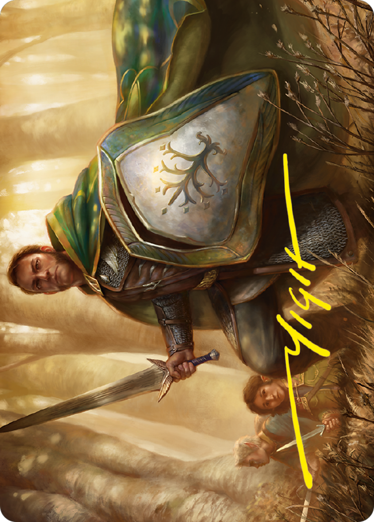 Image of Boromir, Warden of the Tower // Boromir, Warden of the Tower (ALTR-001) - Tales of Middle-earth Art Series (Borderless) Foil